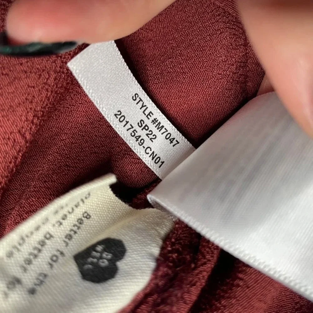 Madewell Novel Burgundy Viscose Blend V Neck Short Sleeve‎ Casual Dress XS
